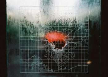 Abstract conceptualization of 2027 numerology, showing a heavy digital grid fracturing under a high voltage electrical surge to represent the Master Number 11 system override.