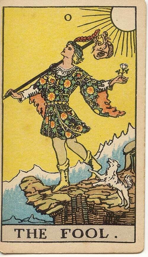 The Fool tarot card, Rider-Waite-Smith 1909