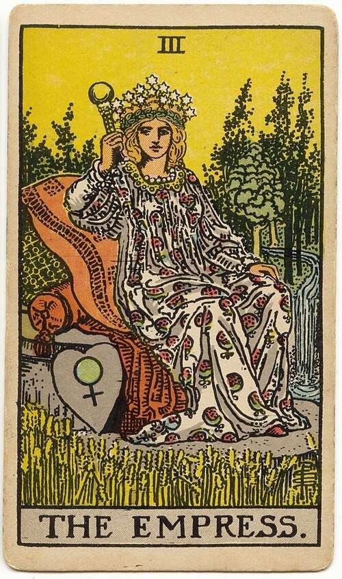 The Empress tarot card, Rider-Waite-Smith 1909